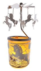 TEA LIGHT: Candle lantern Carousel, Unicorn