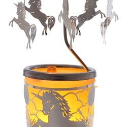 TEA LIGHT: Candle lantern Carousel, Unicorn