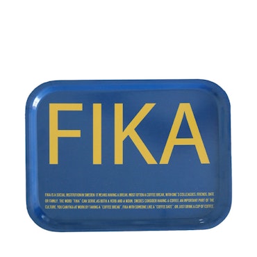 Tray FIKA Blue / Yellow (With English taxt)
