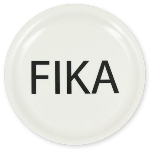 Glasunderlägg Fika, Vit