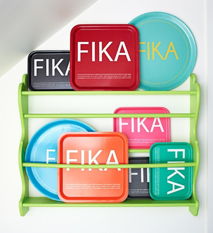 Tray FIKA, Red (with English text)