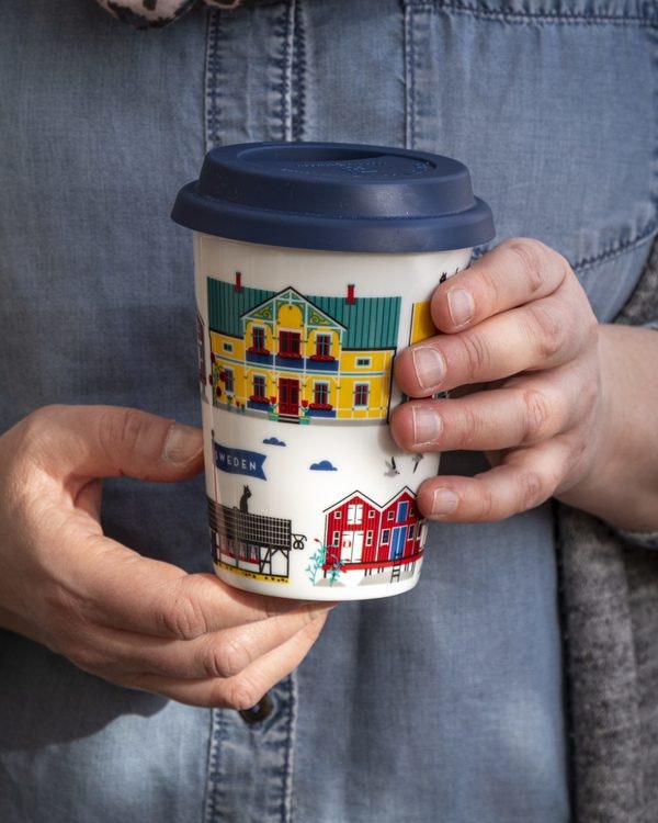 TO GO MUG WITH SWEDEN MOTIVE