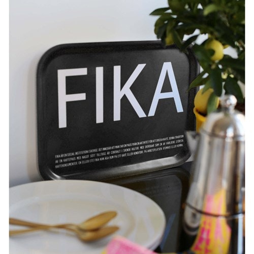 Tray FIKA, Black (with English text)