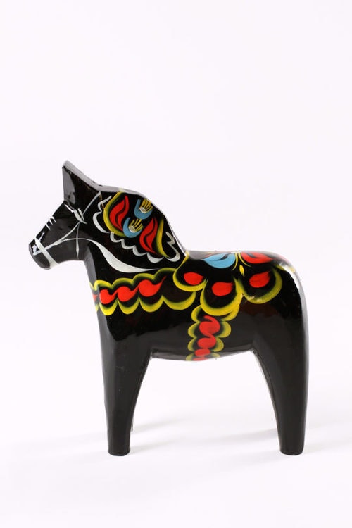 Original Dala Horse Black