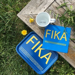 Lunch napkin, FIKA Blue / Yellow