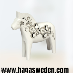 Original Dala Horse Kurbitz White