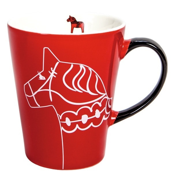 Mug Dala Horse Contour Red