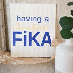 Disktrasa, having a Swedish Fika, 18x20 cm