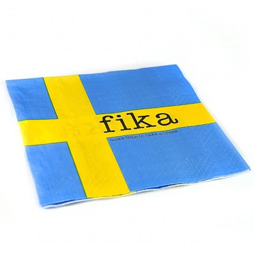 Servetter, Swedish flag, Fika