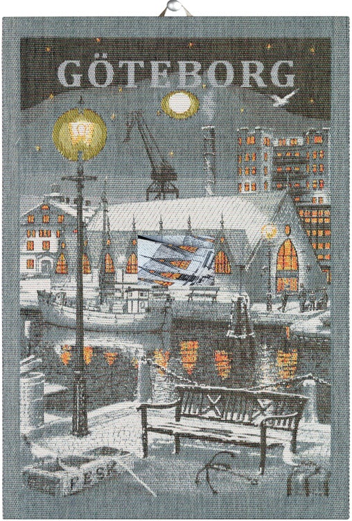 Gothenburg night, towel 35X50, 100% Organic Cotton