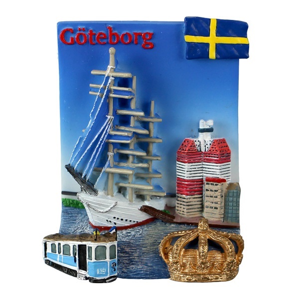 Magnet Göteborg collage med krona