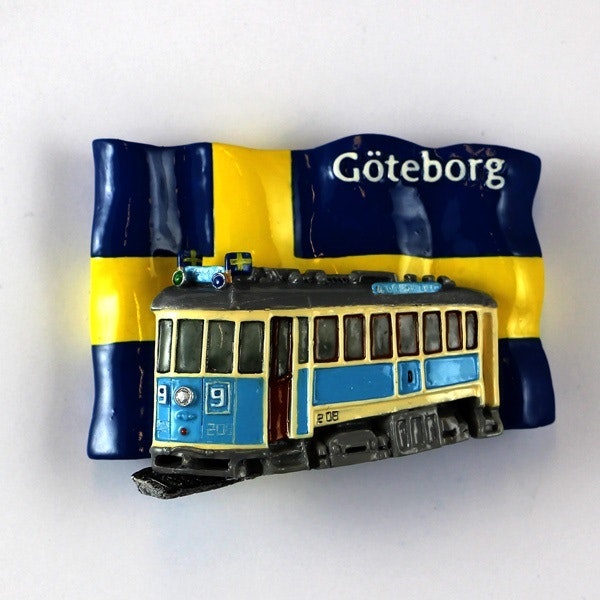 Magnet Göteborg spårvagn/flagga