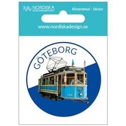 Aufkleber rund Göteborg Straßenbahn 5,5cm