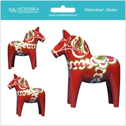 Decal sheet Dala horse 16x16cm