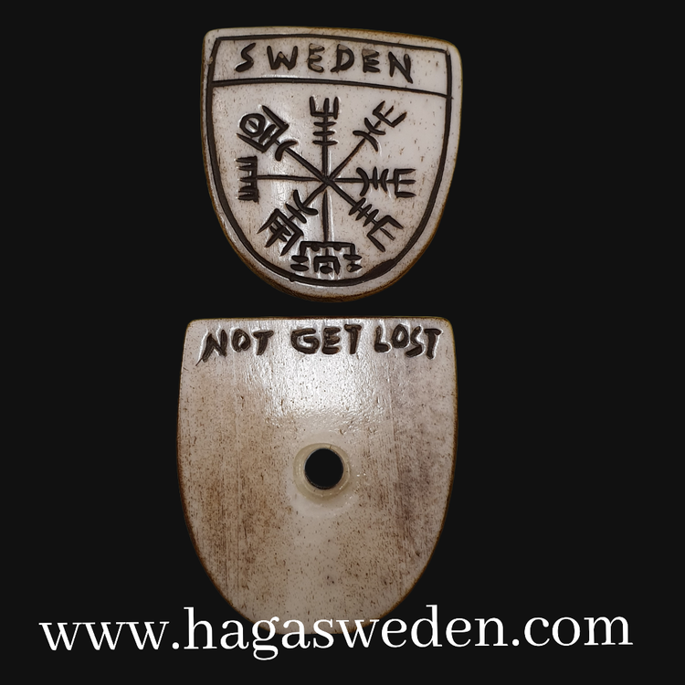 Magnet  Wikinger Symbol Handgefertigt aus Knochen