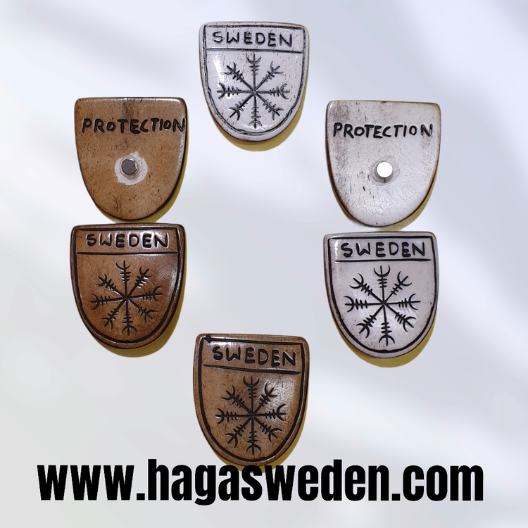 Magnet  Wikinger Symbol Handgefertigt aus Knochen