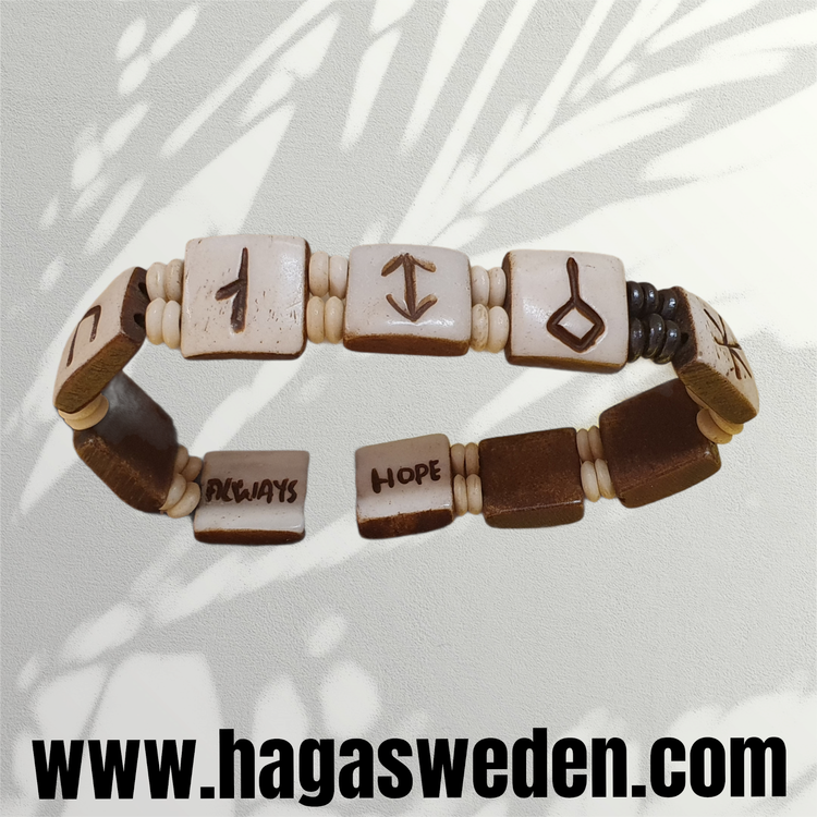 Bracelet 'Viking Symbol' Handmade from Bone