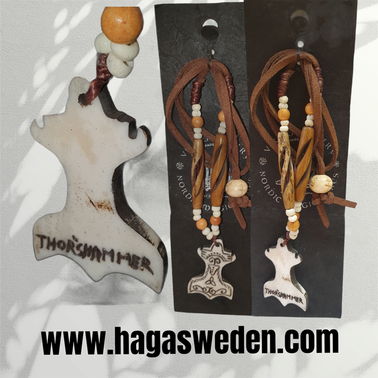 Halsband 'Thor's Hammer' Handmade from Bone