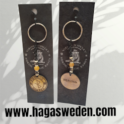 Schlüsselbund 'Wikinger Symbol' Handgefertigt aus Knochen