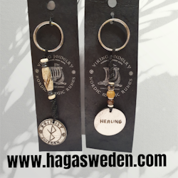 Schlüsselbund 'Wikinger Symbol' Handgefertigt aus Knochen