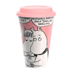 Mugg Take Away: Moomins Kärlek, biologiskt nedbrytbar
