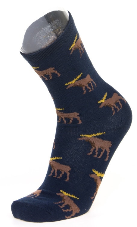 Socks: Moose, navy blue