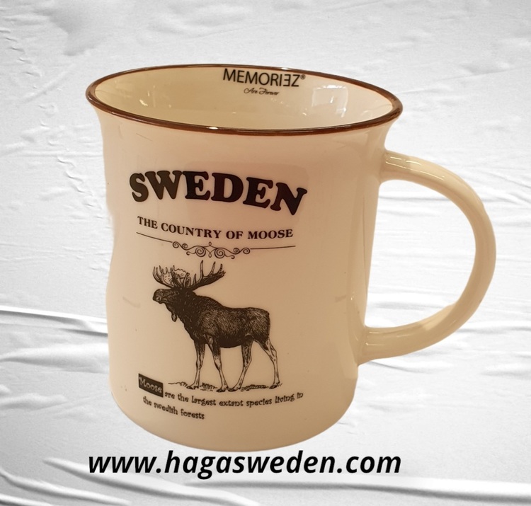 Mugg- Memoriez, Moose Classic, Large, With Story, White