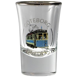 Shot glass Gothenburg tram