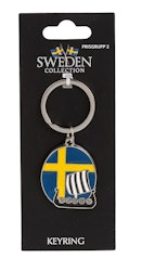 Nyckelring Metall, Vikingaskepp / flagga