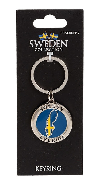 Keychain Sweden map