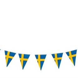 Triangel girlang Svensk flagga