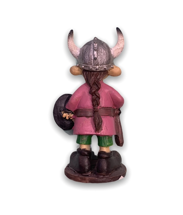 Handmålad figur viking pojke. 9 cm.