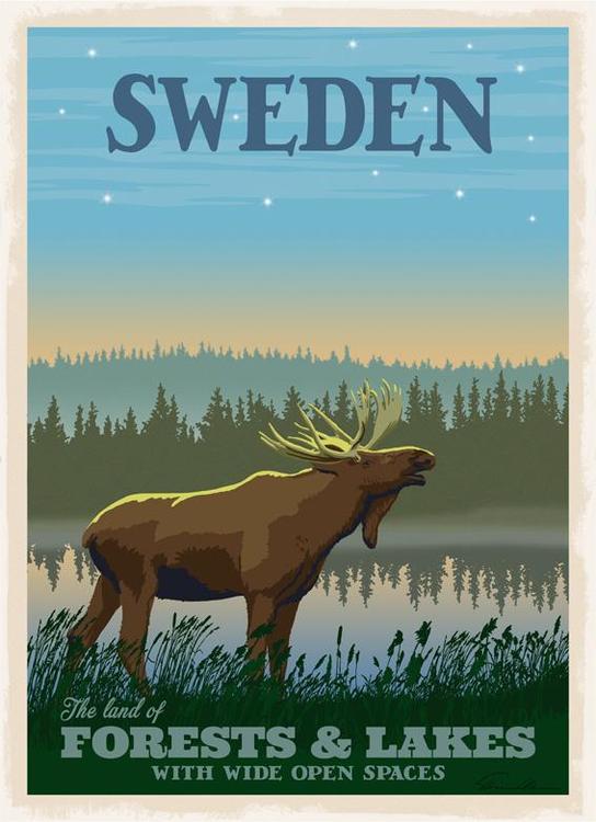Postcard Moose Forests / Lakes (3 varianter)