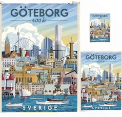 Postkarte Göteborg 400 Jahre, (4 Varianten)