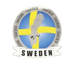 Sticker Sweden map, 8.5cm