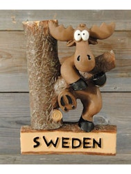 Magnet moose with tree, 7x5 cm