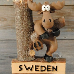 Magnet moose with tree, 7x5 cm