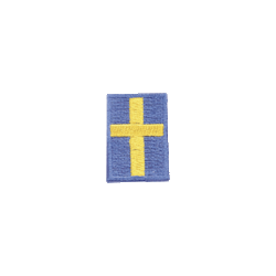 Broderi tygmärke Svensk flagga, 25x35mm, iron on