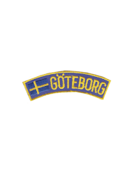 Embroidery fabric brand Gothenburg, Swedish flag