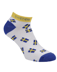 Ankle sock with Sweden flags