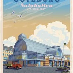 Postcard:  Saluhallen Göteborg, 3 varianter