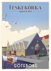 Postkarte: Feskekörka Göteborg, (3 Varianten)