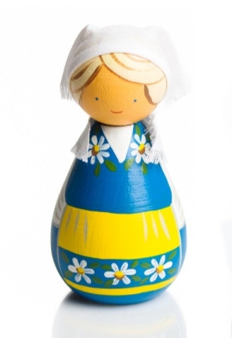Big wooden doll Sweden girl