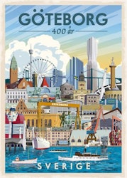Fabric box Gothenburg 400 years, 33x41cm