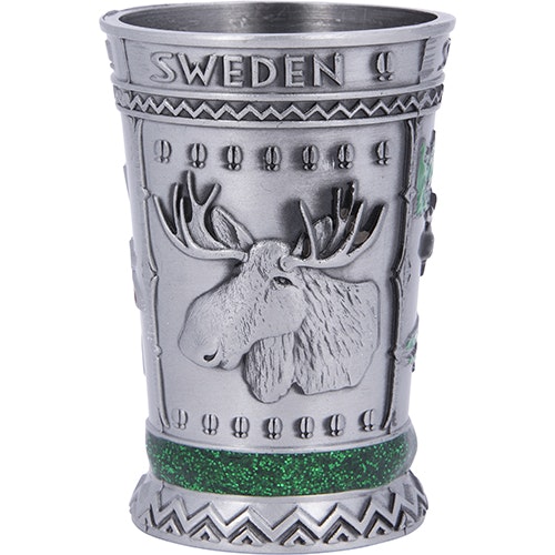 Shot glass metal Moose, 6cm