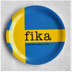 Glasunderlägg kant, Fika och svensk flagga