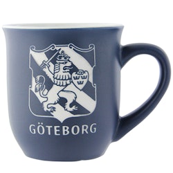 Mug jazz, Gothenburg, blue. 11 cm