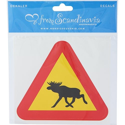 Sticker moose warning 10.5cm