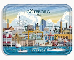 Tablett Göteborg 400 Jahre, 20x27 cm