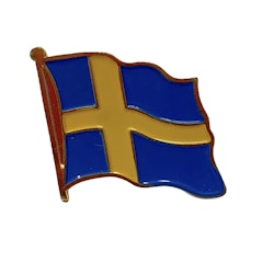 Pins i metall Sverigeflagga